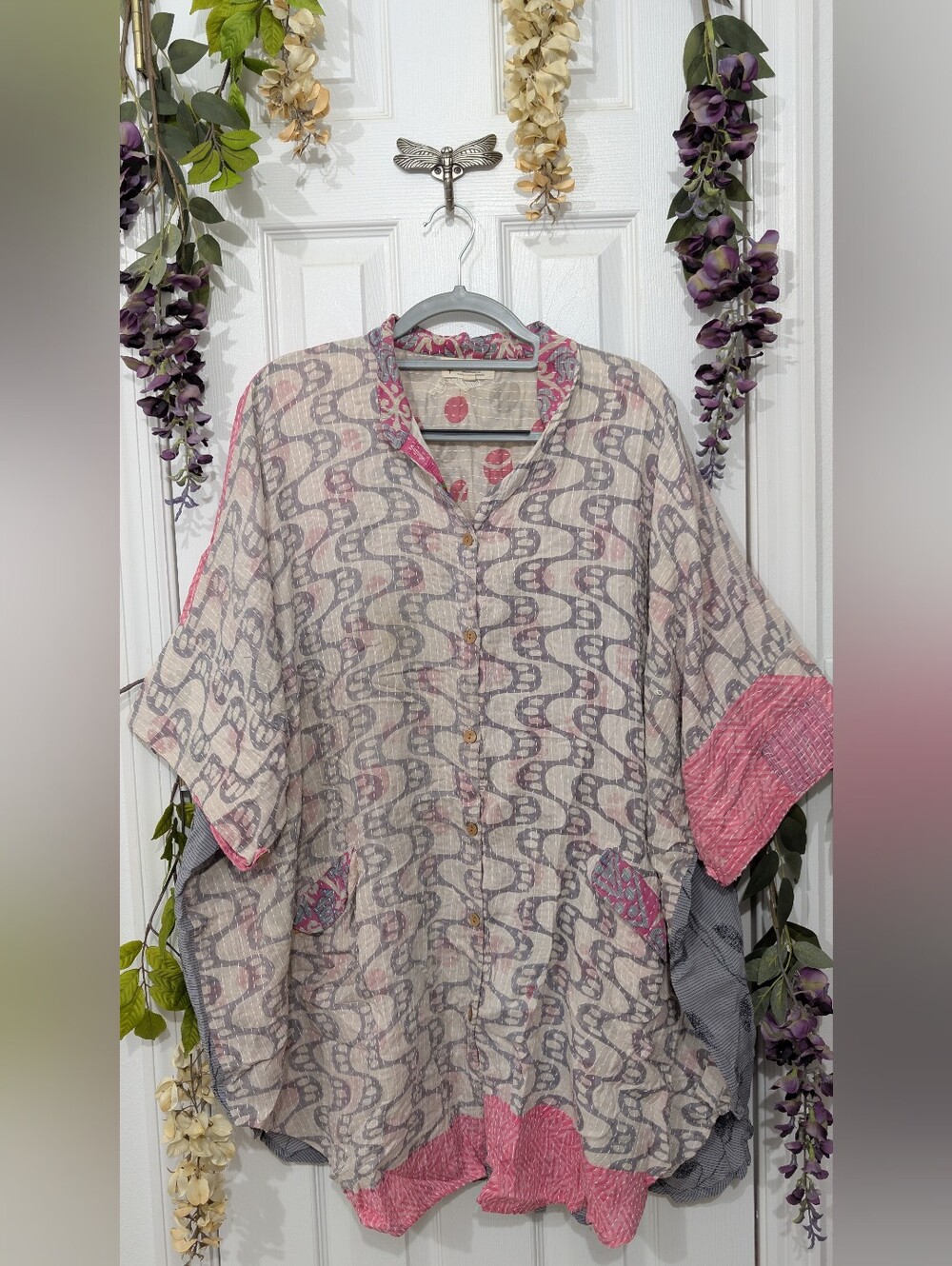 Kantha Bae Vintage Sari Kantha Cotton Blouse